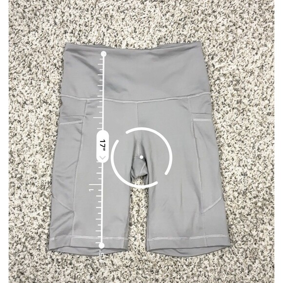 Velocity Sculpt And Flow Grace 9” Short Women’s Sz S Biker Shorts Grey Pockets - Picture 8 of 11